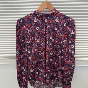 Veronica Beard Silk Floral Blouse (4)